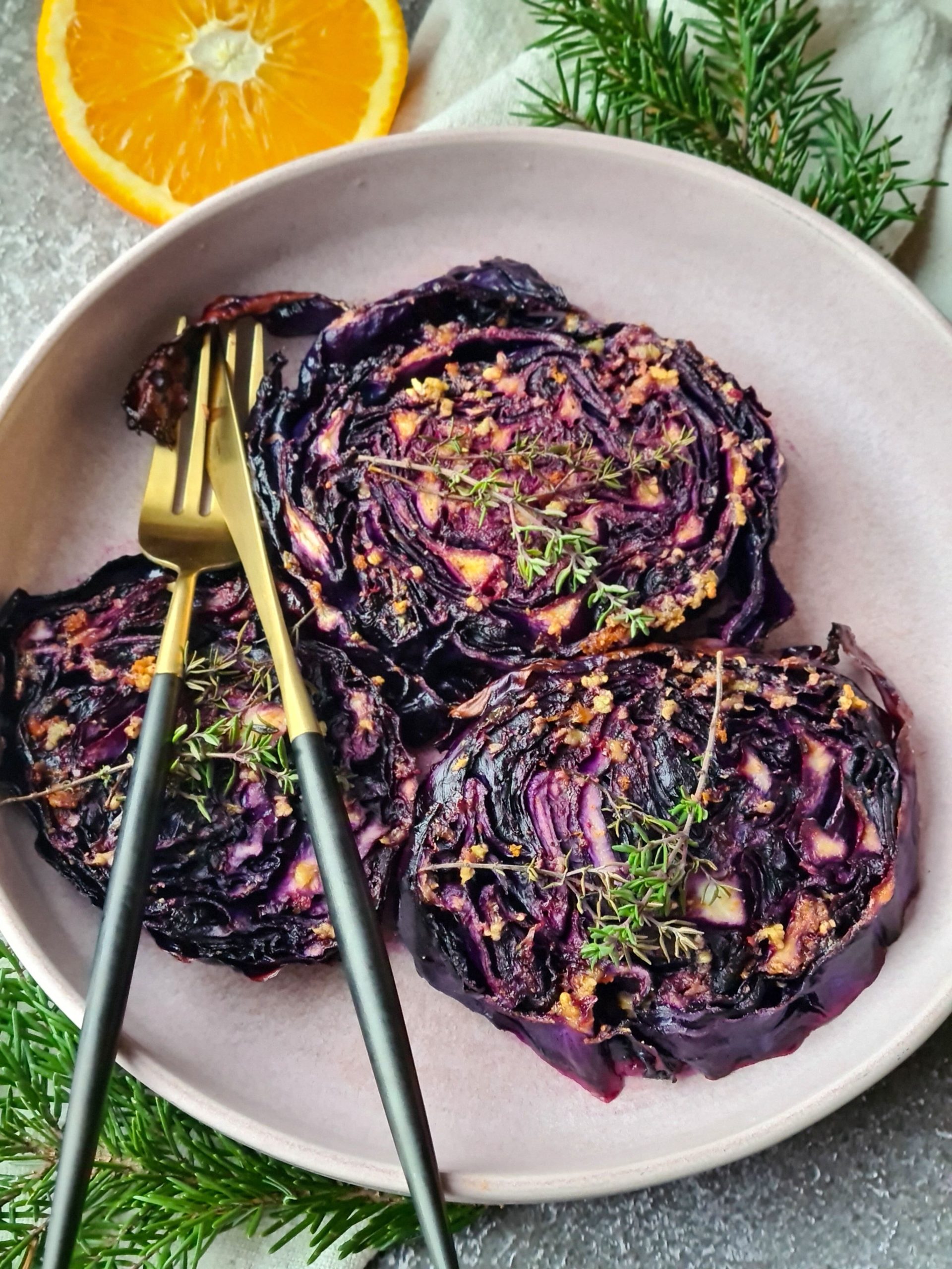 vegane Rotkohl-Steaks